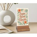Ver imagem 3 de Placa Decorativa de Mesa com Tema Seja Bem Vindo