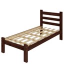 Ver imagem 5 de Cama Solteiro Madeira Maciça Reforçada Castanho com Colchão