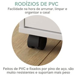 Gaveteiro 3 Gavetas New com Rodízios -  - 12