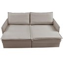 Ver imagem 6 de Sofá sem Caixa Retrátil Baú 1,75m Lounge Linho Bege Claro Cama inbox