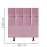 Cabeceira para Cama Box Solteiro 90 Cm Poliana:rosa Bebe - 2