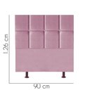 Ver imagem 2 de Cabeceira para Cama Box Solteiro 90 Cm Poliana:rosa Bebe