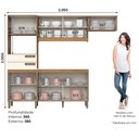 Ver imagem 4 de Cozinha Compacta com Tampo 7 Portas 2 Gavetas Jasmine Espresso Móveis