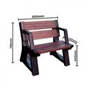 Ver imagem 3 de Banco de Jardim 1 Lugar 60cm Premium Marrom/Ipê