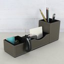 Ver imagem 1 de Kit para Escritório Grafite com Porta Lápis Clips e Cartão