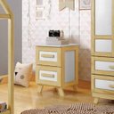 Ver imagem 7 de Quarto Infantil com Mini Cama Montesoriana, Guarda-Roupa 2 Portas e Mesa de Cabeceira Rodmóveis