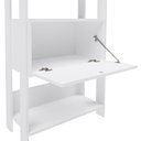 Ver imagem 3 de Escritório Completo Match 2 Portas 9 Prateleiras Branco - Panorama Móveis