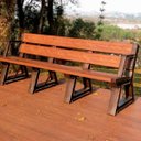 Ver imagem 1 de Banco de Jardim em Madeira Plástica 200cm Premium Marrom/Ipê