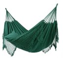 Ver imagem 2 de Rede de Descanso Casal Algodão Eco Green, com Franja e Detalhes Artesanais em Macramê. Combinação de