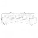 Ver imagem 5 de Sofá Viena Canto Suede Plus Confortável Pés Madeira Império Cinza 380