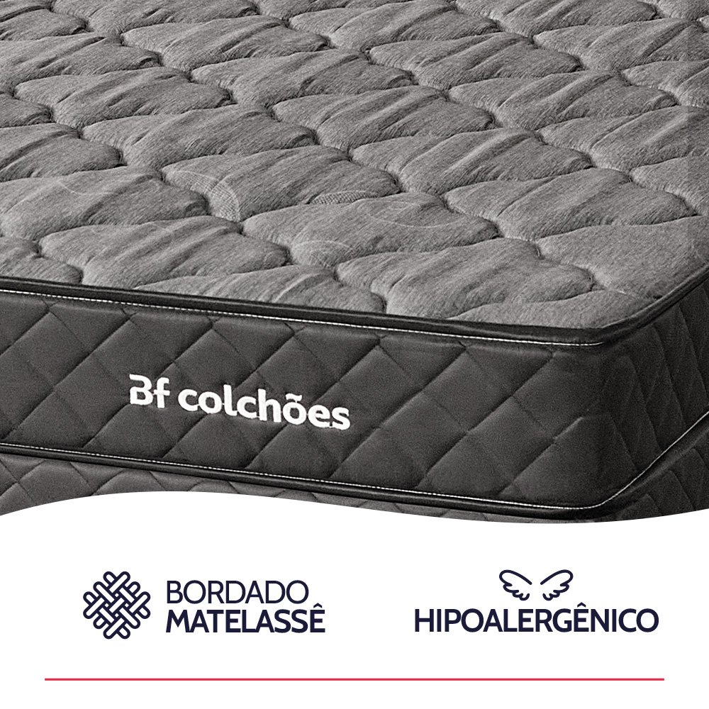 Colchão King Ortopédico Espuma D45 Extra Firme 17x193x203cm Bf Colchões - 5