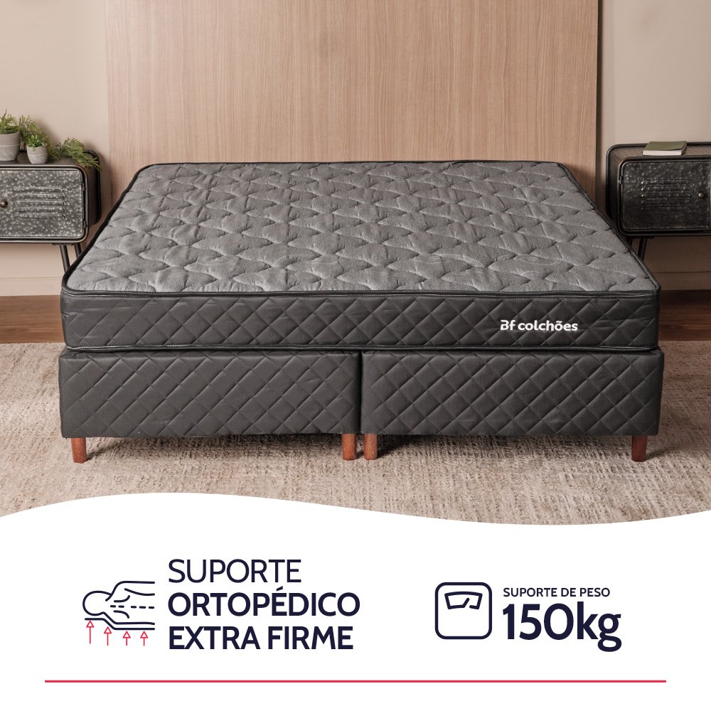 Colchão King Ortopédico Espuma D45 Extra Firme 17x193x203cm Bf Colchões - 2