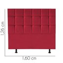 Ver imagem 2 de Cabeceira Estofada Cama Box Casal Queen 160cm Espanha Corino Vermelho- Mabe Magazine