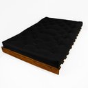 Ver imagem 3 de Sofá Cama Casal Futon Tokio D33 Madeira Maciça Cor Imbuia - Preto