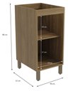 Ver imagem 2 de Armário de Cozinha Balcão 1 Porta 40cm com Pés M621 Botanic Kappesberg