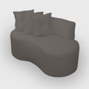 Ver imagem 1 de Sofá Curvo 2 Lugares Feijão Forma Orgânica Bouclé