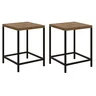 Kit 2 Banquetas Baixas Industrial Steel Quadra  - 1
