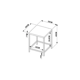 Kit 2 Banquetas Baixas Industrial Steel Quadra  - 2