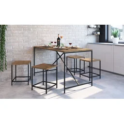 Kit 2 Banquetas Baixas Industrial Steel Quadra  - 5