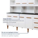 Ver imagem 4 de Kit de Cozinha Atenas 7 Portas 3 Gavetas - Kaiki Móveis Branco
