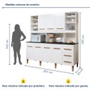 Ver imagem 7 de Kit de Cozinha Atenas 7 Portas 3 Gavetas - Kaiki Móveis Branco