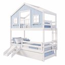 Ver imagem 3 de Treliche Casinha Dos Sonhos com Varanda Kit Escorregador e Grade Proteção Madeira Maciça Branco