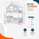 Ver imagem 4 de Treliche Casinha Dos Sonhos com Varanda Kit Escorregador e Grade Proteção Madeira Maciça Branco