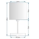 Ver imagem 2 de Abajur Luminária Mesa Quarto Sala Moderno Vivare Md-2008br Cúpula em Tecido - Bivolt Branco-preto