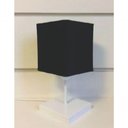 Ver mais imagens de Abajur Luminária Mesa Quarto Sala Moderno Vivare Md-2008br Cúpula em Tecido - Bivolt Branco-preto
