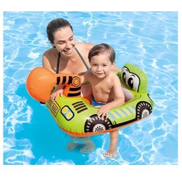 Boia Bote Inflável Infantil Retroescavadeira Praia Piscina 86cm - 3