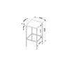 Kit 2 Banquetas Altas Industrial Steel Quadra  - 3