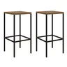 Kit 2 Banquetas Altas Industrial Steel Quadra  - 1