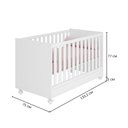 Ver imagem 2 de Quarto de Bebê Completo Guarda Roupa Cômoda Infantil Eloisa com Berço 1344 Branco Qmovi Phoenix