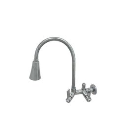 Torneira Flexivel de Parede Samer Metais com Saída para Purificador de Agua 1/4 Tubo Dois Jatos 5/8 - 3