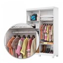 Ver imagem 7 de Guarda-roupa Solteiro Genova 4 Portas 2 Gavetas 22112 Branco/cinamomo - Carioca Móveis