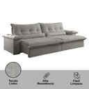 Ver imagem 5 de Sofá Vega 02 Módulos de 80cm Br 25cm Meu Sofá Online A230 Linho Cinza