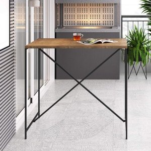Mesa Alta Industrial Bancada Cozinha Steel Quadra  Vermont