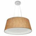 Ver imagem 1 de Lustre Pendente Cone Vivare Md-4015 Cúpula em Tecido 25x60x50cm - Bivolt Palha-branco 127/220v