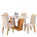 Ver imagem 2 de Mesa de Jantar 4 Lugares Squash Mel/Blonde/Nude - Viero Móveis