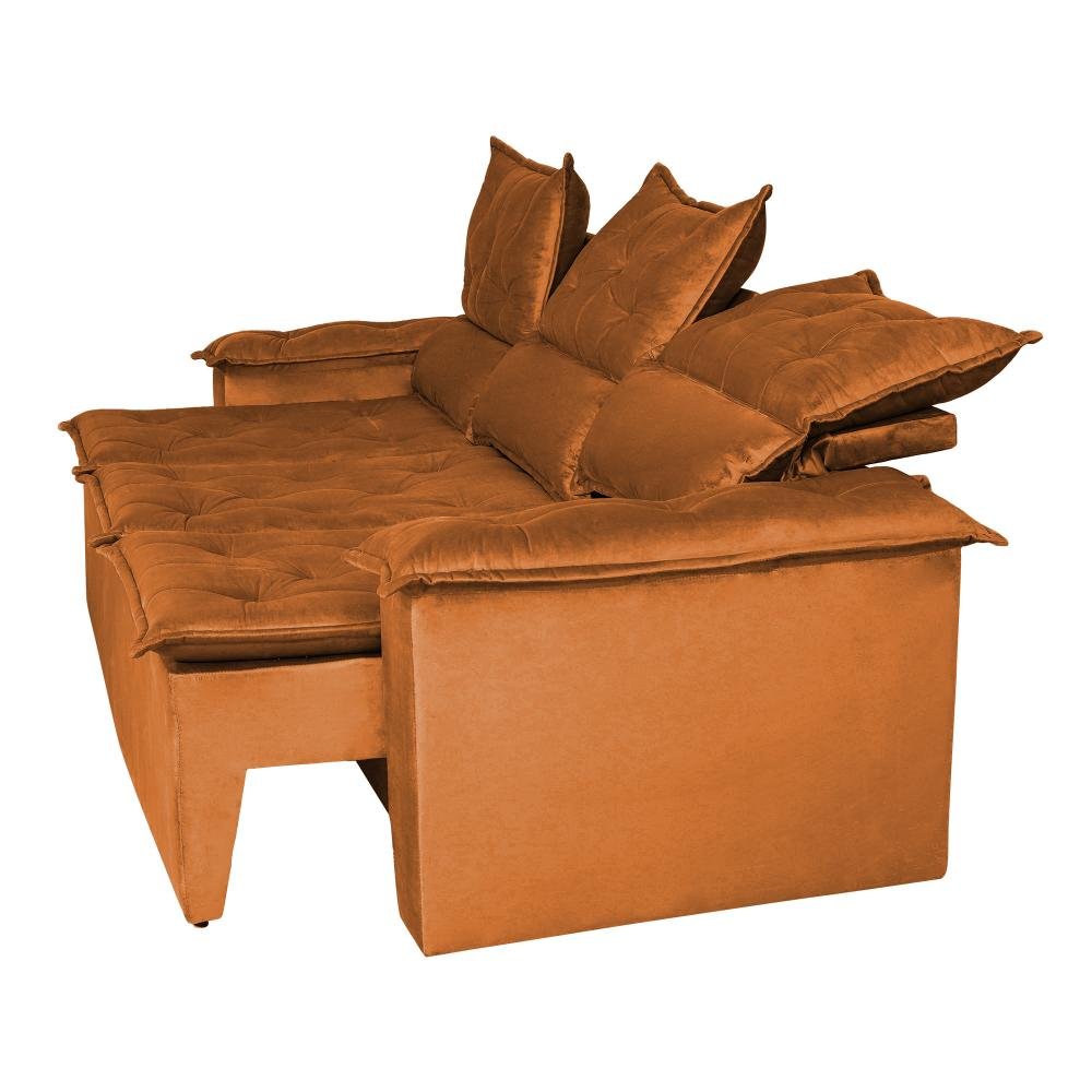 Sofá 4 Lugares Retrátil e Reclinável Com Pillow 2,20m Dublin Veludo