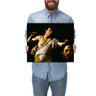 Quadro Decorativo Caravaggio Davi com a Cabeça de Golias:Pequeno 44x37cm/Chassi com Borda Infinita - 1