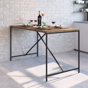 Mesa para Sala de Jantar 4 Lugares 136cm Steel Quadra 