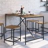 Mesa para Sala de Jantar 4 Lugares 136cm Steel Quadra  - 2