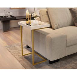 Mesa de Apoio Reggio Perola Pe Dourado - 4