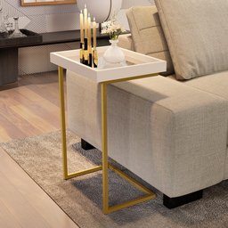 Mesa de Apoio Reggio Perola Pe Dourado - 1