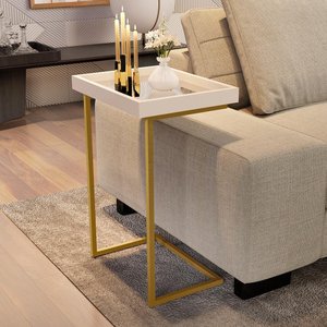 Mesa de Apoio Reggio Perola Pe Dourado