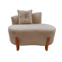 Ver imagem 3 de Namoradeira Sofá Feijão Luna 100cm Orgânica Suede Bege