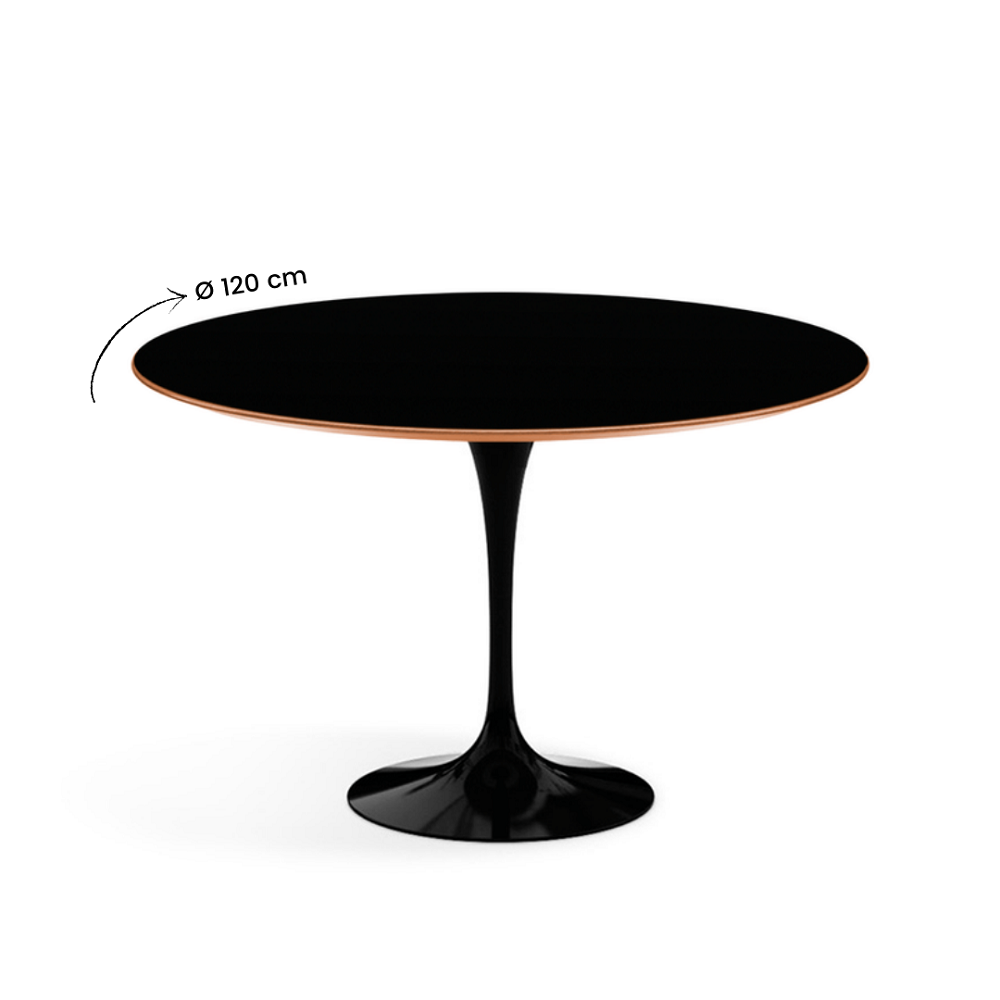 Conjunto Mesa Saarinen Preta 120cm e 5 Cadeiras Kaila Cinza - 4