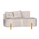 Ver imagem 1 de Sofá Orgânico Decoração para Sala Recepção Veludo:bege