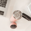 Ver imagem 4 de Garrafa Térmica para Água em Aço Inox com Termômetro Digital Led 500ml - Azul